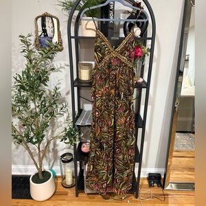 Chelsea & Theodore beachy Bohemian, Multicolor Maxi Dress size 6